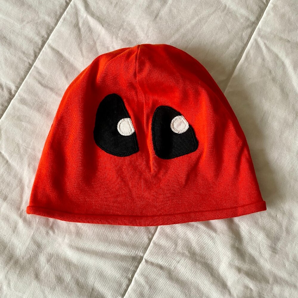 Hanna Andersson 100% Organic Cotton Hat Orange with Embroidered Black Eyes